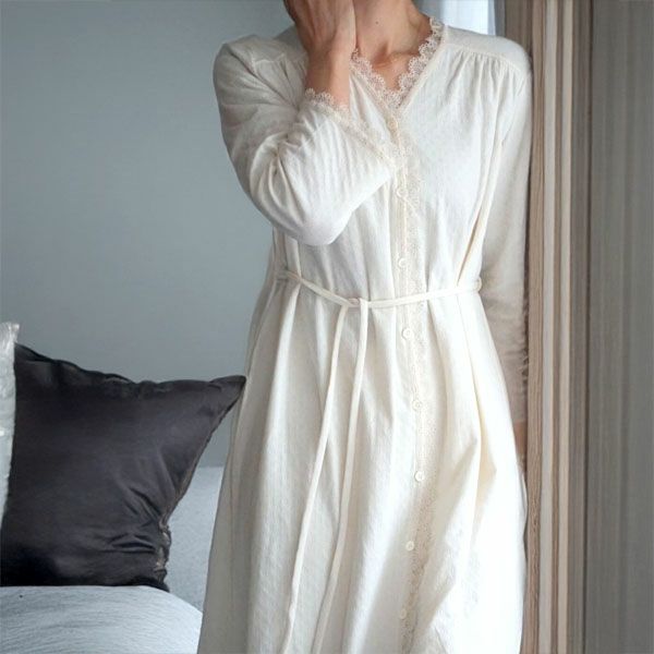 オーガニックコットン スズランギャザードレス