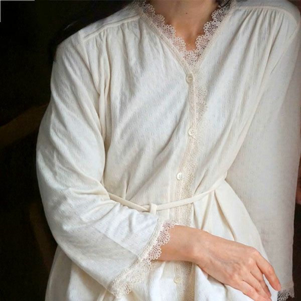 オーガニックコットン スズランギャザードレス