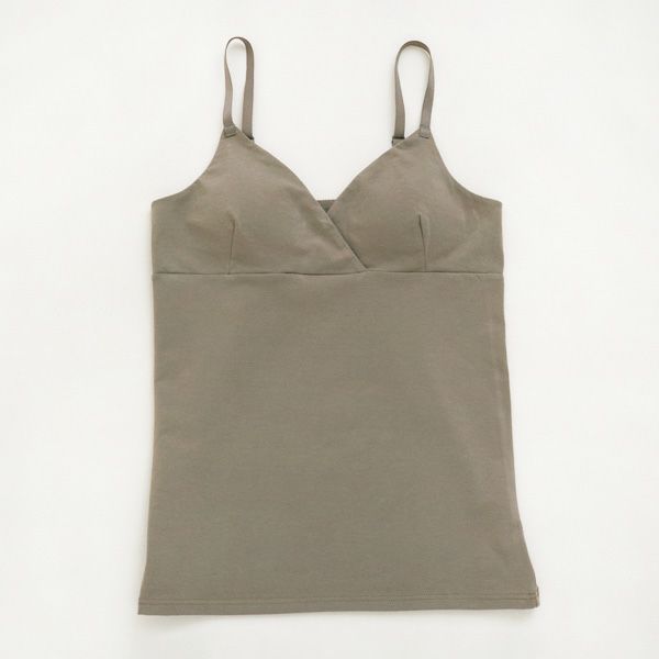 オーガニックコットン コンフォートカシュクールカップ付キャミ