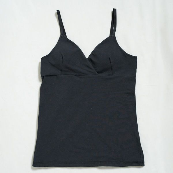 オーガニックコットン コンフォートカシュクールカップ付キャミ