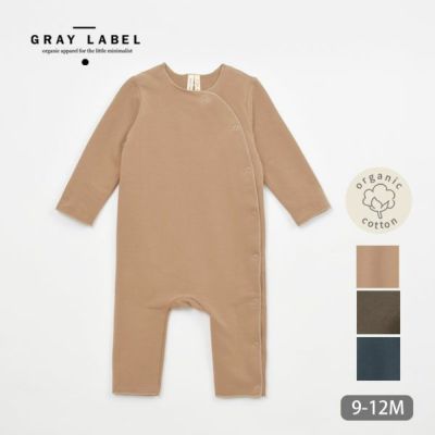 オーガニックコットン ベビーラウンドネックカバーオール(長袖)