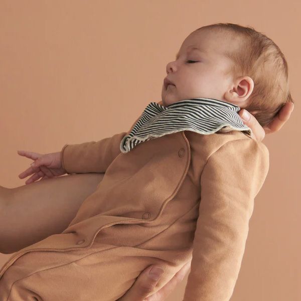 オーガニックコットン ベビーラウンドネックカバーオール(長袖)