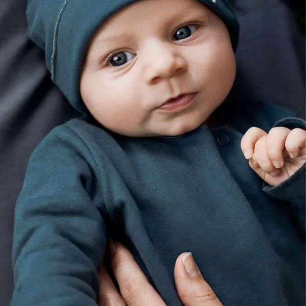 オーガニックコットン ベビーラウンドネックカバーオール(長袖)