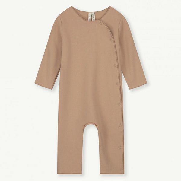 オーガニックコットン ベビーラウンドネックカバーオール(長袖)