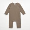 オーガニックコットン ベビーラウンドネックカバーオール(長袖)