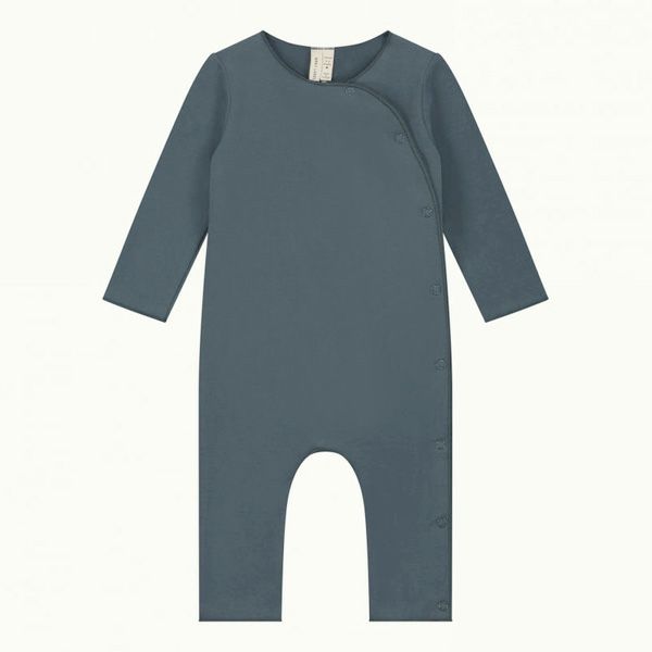 オーガニックコットン ベビーラウンドネックカバーオール(長袖)