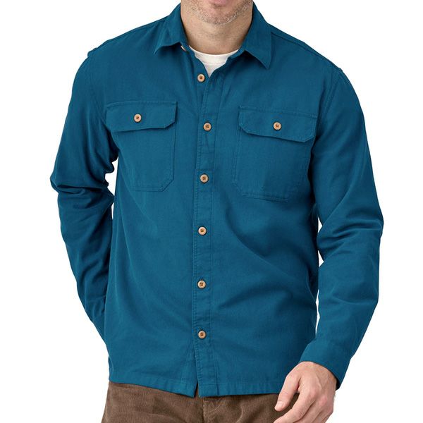 オーガニックコットン メンズ・ミッドウェイト・フィヨルド・フランネル・ロングスリーブ・シャツ