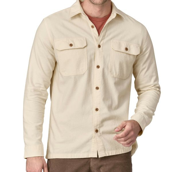 オーガニックコットン メンズ・ミッドウェイト・フィヨルド・フランネル・ロングスリーブ・シャツ