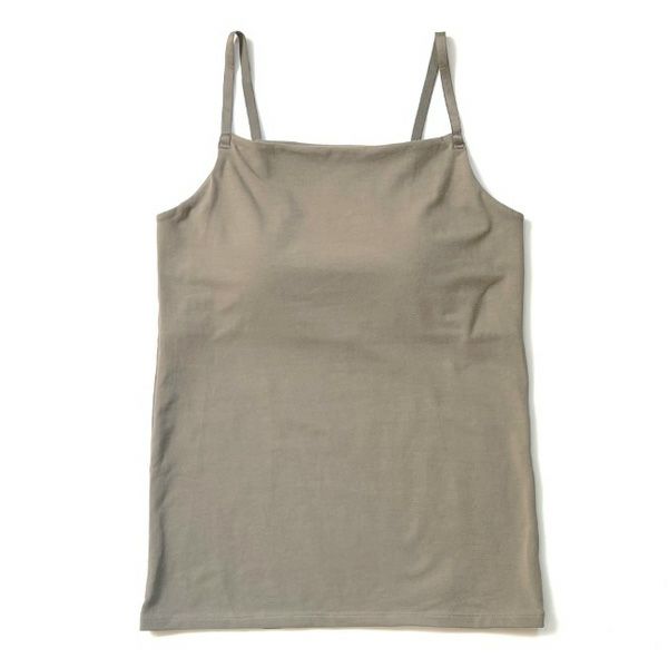 オーガニックコットン コンフォートスクエアカップ付きキャミ