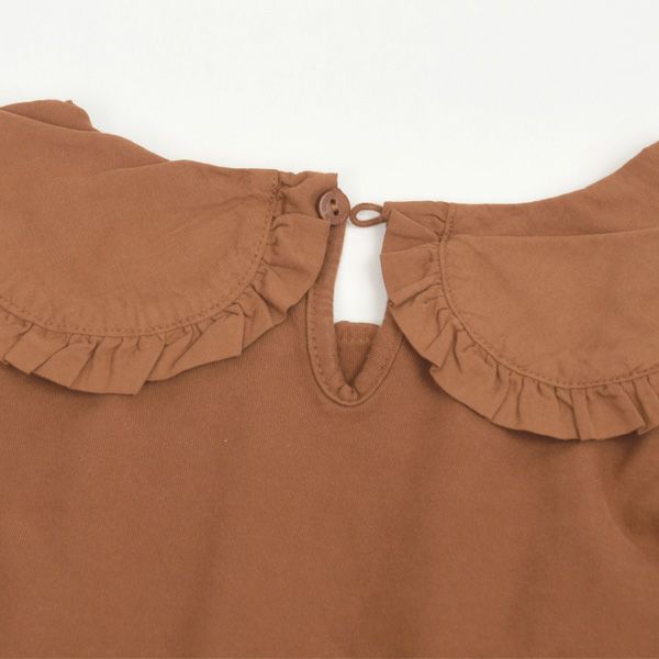 オーガニックコットン キッズベーシックフリルカラーTシャツ(長袖)