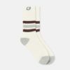 オーガニックコットン キッズストライプメランジソックス