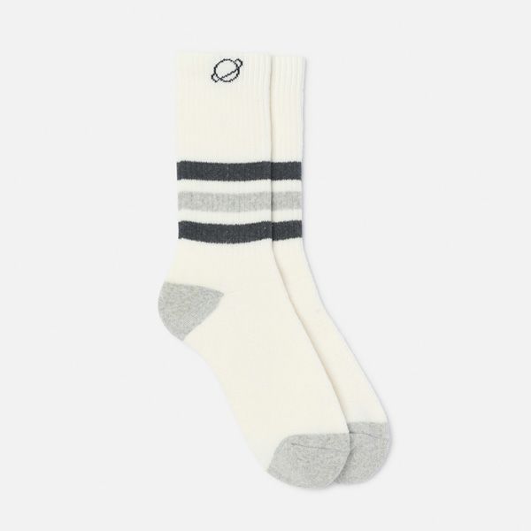 オーガニックコットン キッズストライプメランジソックス