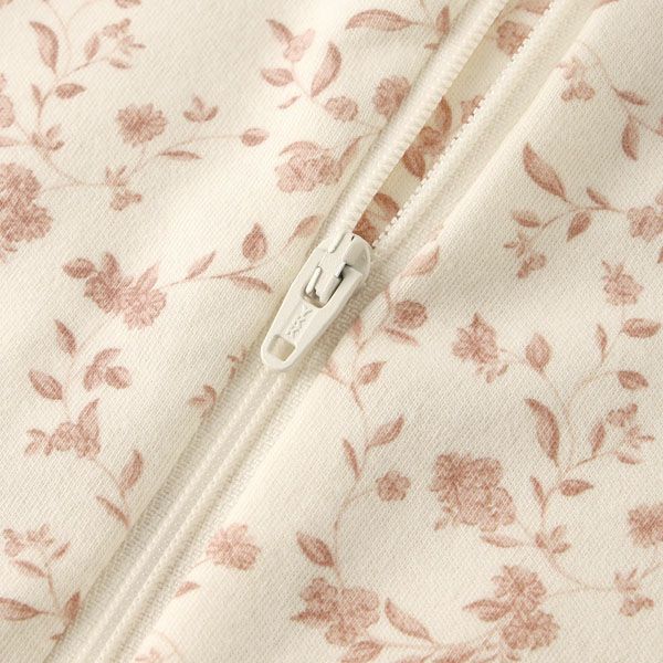 オーガニックコットン ベビー 足つきジッパーカバーオール(長袖)