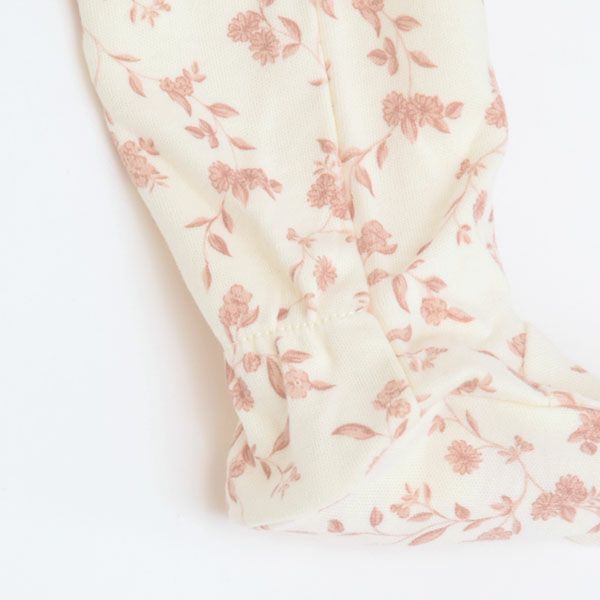 オーガニックコットン ベビー 足つきジッパーカバーオール(長袖)