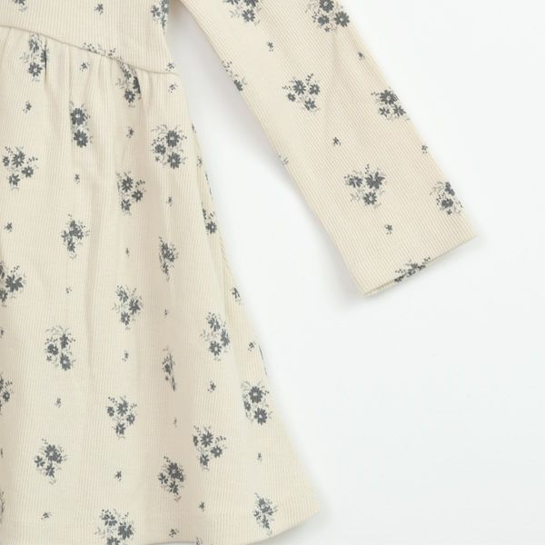 オーガニックコットン ベビーリブロングスリーブドレス＆ブルマ