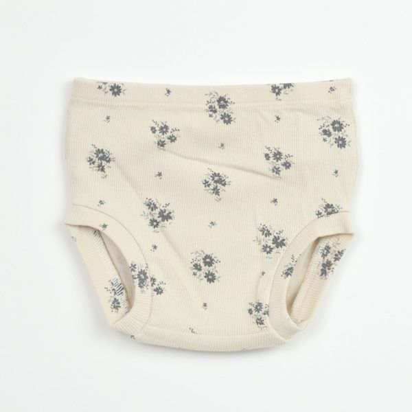 オーガニックコットン ベビーリブロングスリーブドレス＆ブルマ