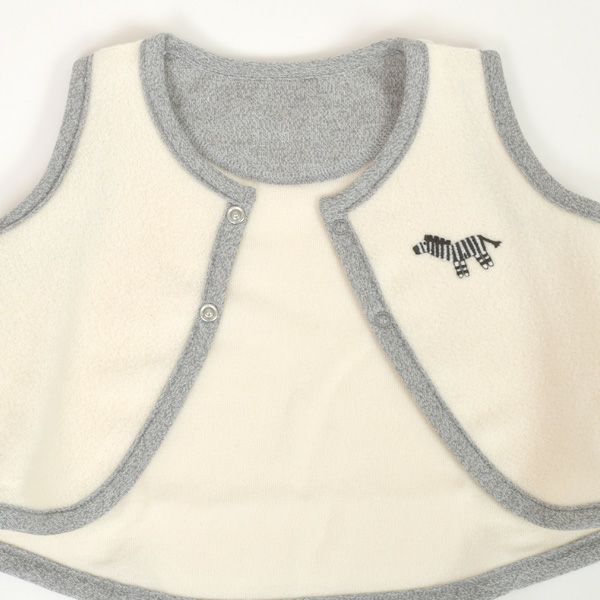 オーガニックコットン ベビー起毛パイルベスト キキリン