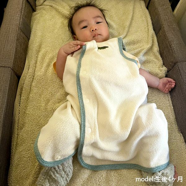 オーガニックコットン ベビー起毛パイルツーウェイスリーパー キキリン