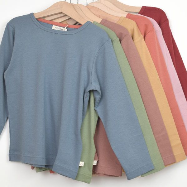 オーガニックコットン キッズプレーンTシャツ(長袖)