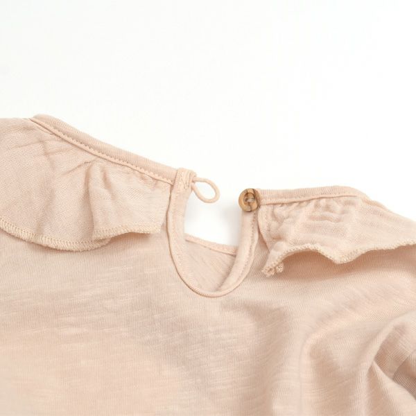 オーガニックコットン ベビーフリルブラウス(長袖)