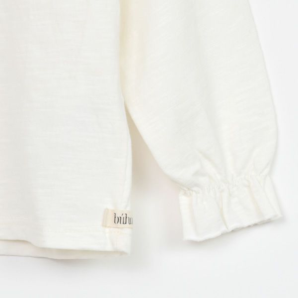 オーガニックコットン ベビーフリルブラウス(長袖)
