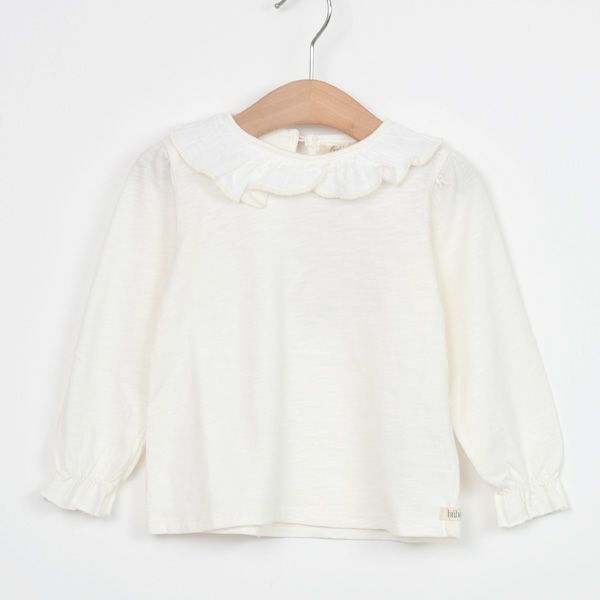 オーガニックコットン ベビーフリルブラウス(長袖)