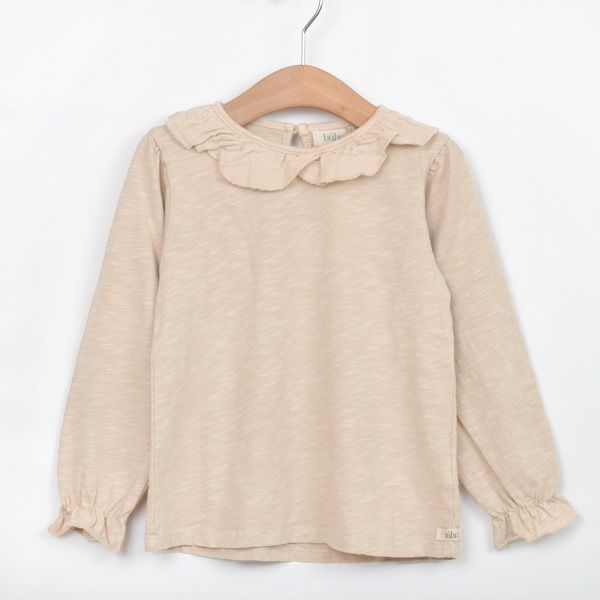 オーガニックコットン ベビーフリルブラウス(長袖)
