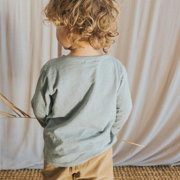 オーガニックコットン キッズポケット付きＴシャツ(長袖)
