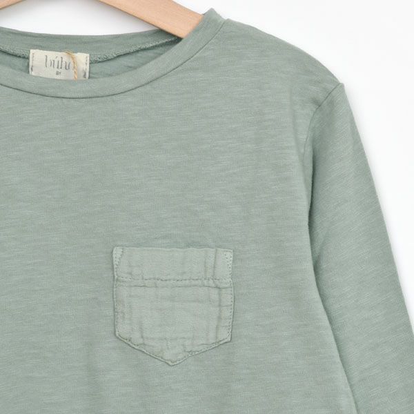 オーガニックコットン キッズポケット付きＴシャツ(長袖)