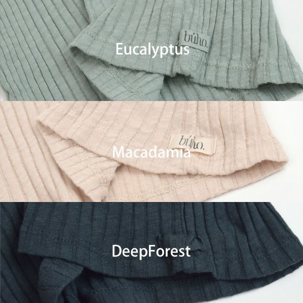 オーガニックコットン キッズフリルリブブラウス(長袖)