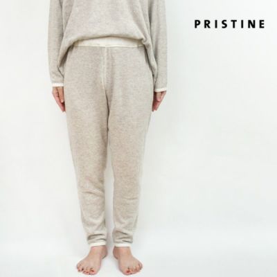 オーガニックコットン＆ヤク ラフアンドスムースパンツ グレー M