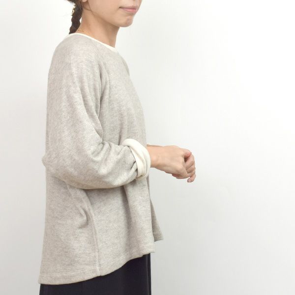 オーガニックコットン＆ヤク ラフアンドスムースプルオーバー