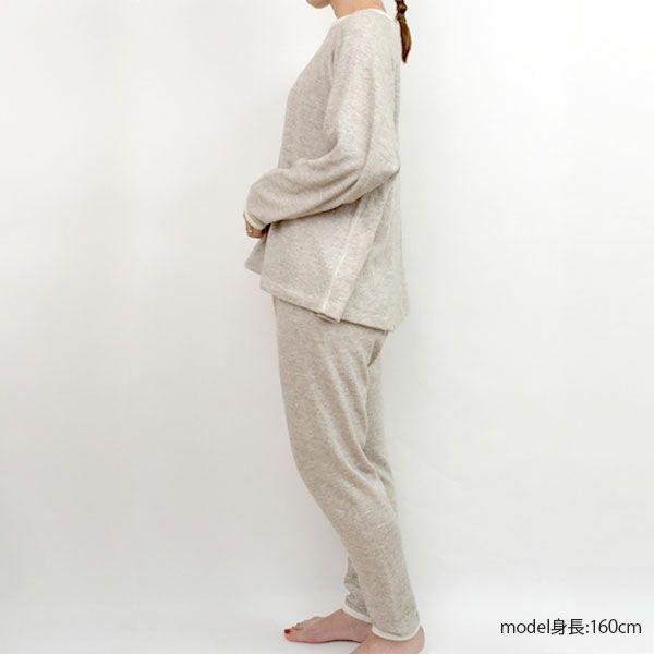 オーガニックコットン＆ヤク ラフアンドスムースプルオーバー