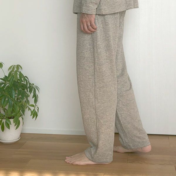 オーガニックコットン＆ヤク メンズエアニットパンツ