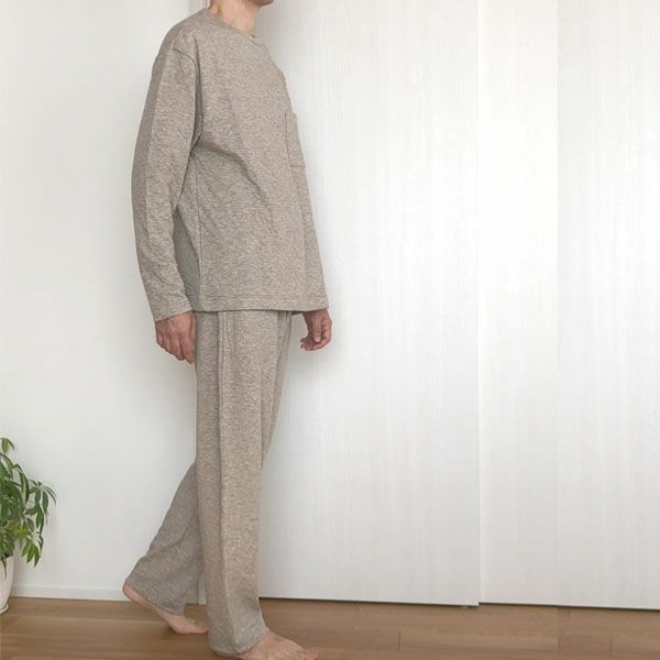 オーガニックコットン＆ヤク メンズエアニットパンツ