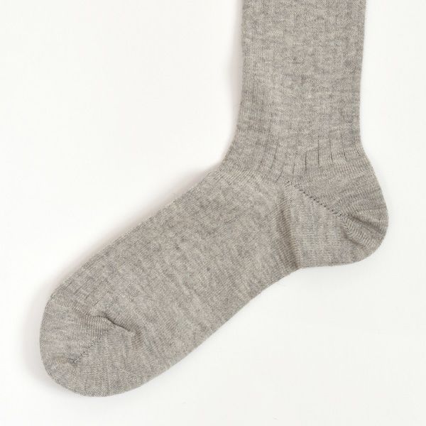 オーガニックコットン＆ヤク リブハイソックス