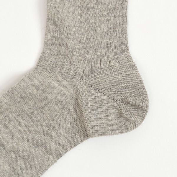 オーガニックコットン＆ヤク リブハイソックス