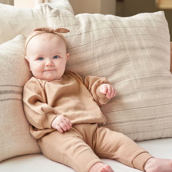 オーガニックコットン ベビー 接結ポケット付きスウェットシャツ