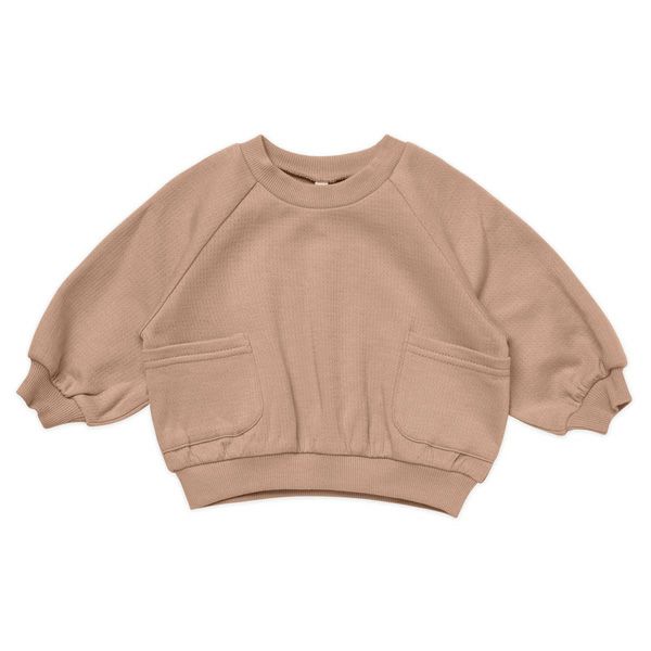 オーガニックコットン ベビー 接結ポケット付きスウェットシャツ