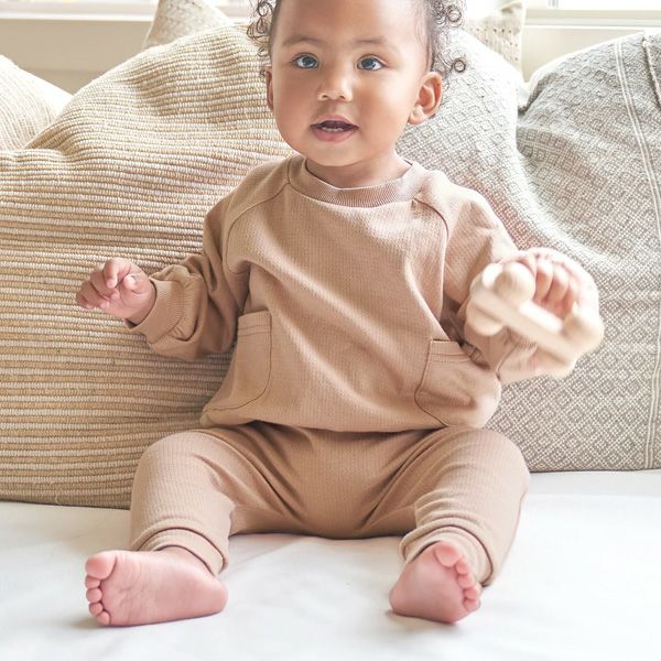 オーガニックコットン ベビー 接結スウェットパンツ