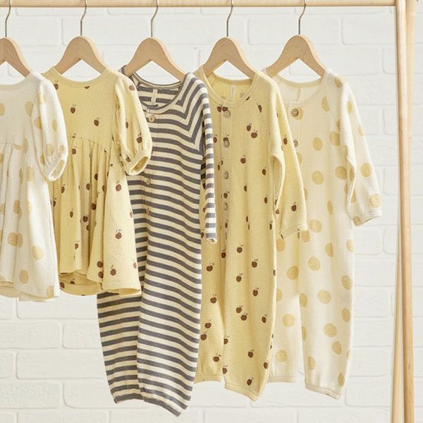 オーガニックコットン ベビー ワッフルジャンプスーツ(長袖)