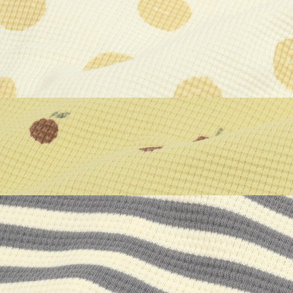 オーガニックコットン ベビー ワッフルジャンプスーツ(長袖)