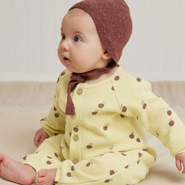 オーガニックコットン ベビー ワッフルジャンプスーツ(長袖)