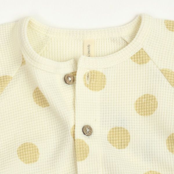 オーガニックコットン ベビー ワッフルジャンプスーツ(長袖)