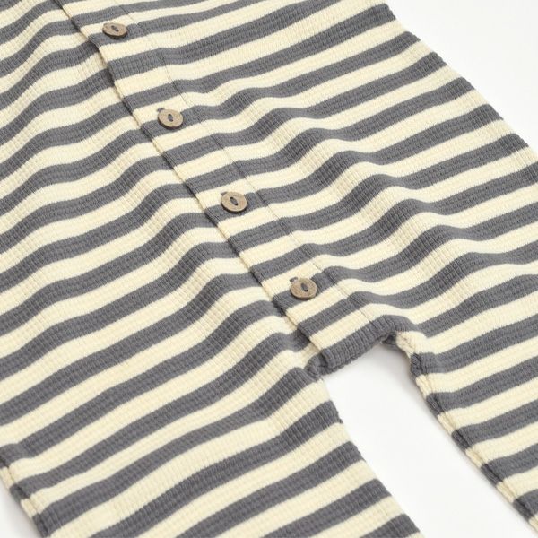 オーガニックコットン ベビー ワッフルジャンプスーツ(長袖)