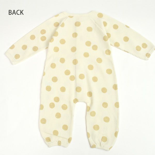 オーガニックコットン ベビー ワッフルジャンプスーツ(長袖)