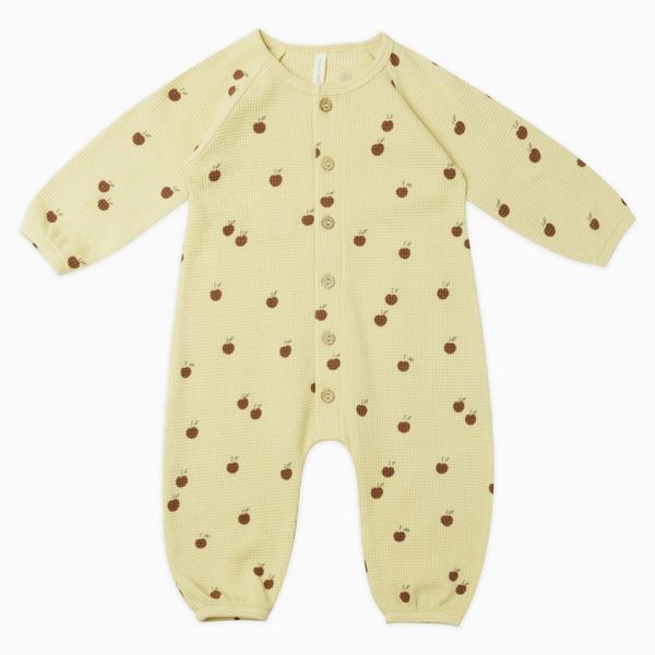 オーガニックコットン ベビー ワッフルジャンプスーツ(長袖)