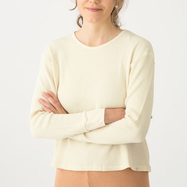 オーガニックコットン ワッフルべーシックロングスリーブ