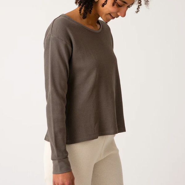 オーガニックコットン ワッフルべーシックロングスリーブ