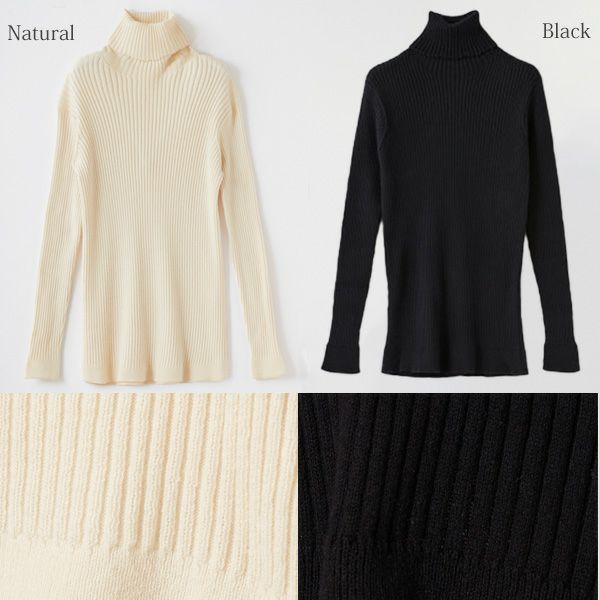 オーガニックコットン エアリーリブタートル